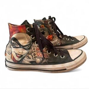 Women’s Converse All Star Chuck Taylor Harley Quinn High Tops Sneakers. 
Size 6